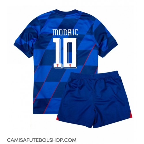 Camisa de time de futebol Croácia Luka Modric #10 Replicas 2º Equipamento Infantil Europeu 2024 Manga Curta (+ Calças curtas)